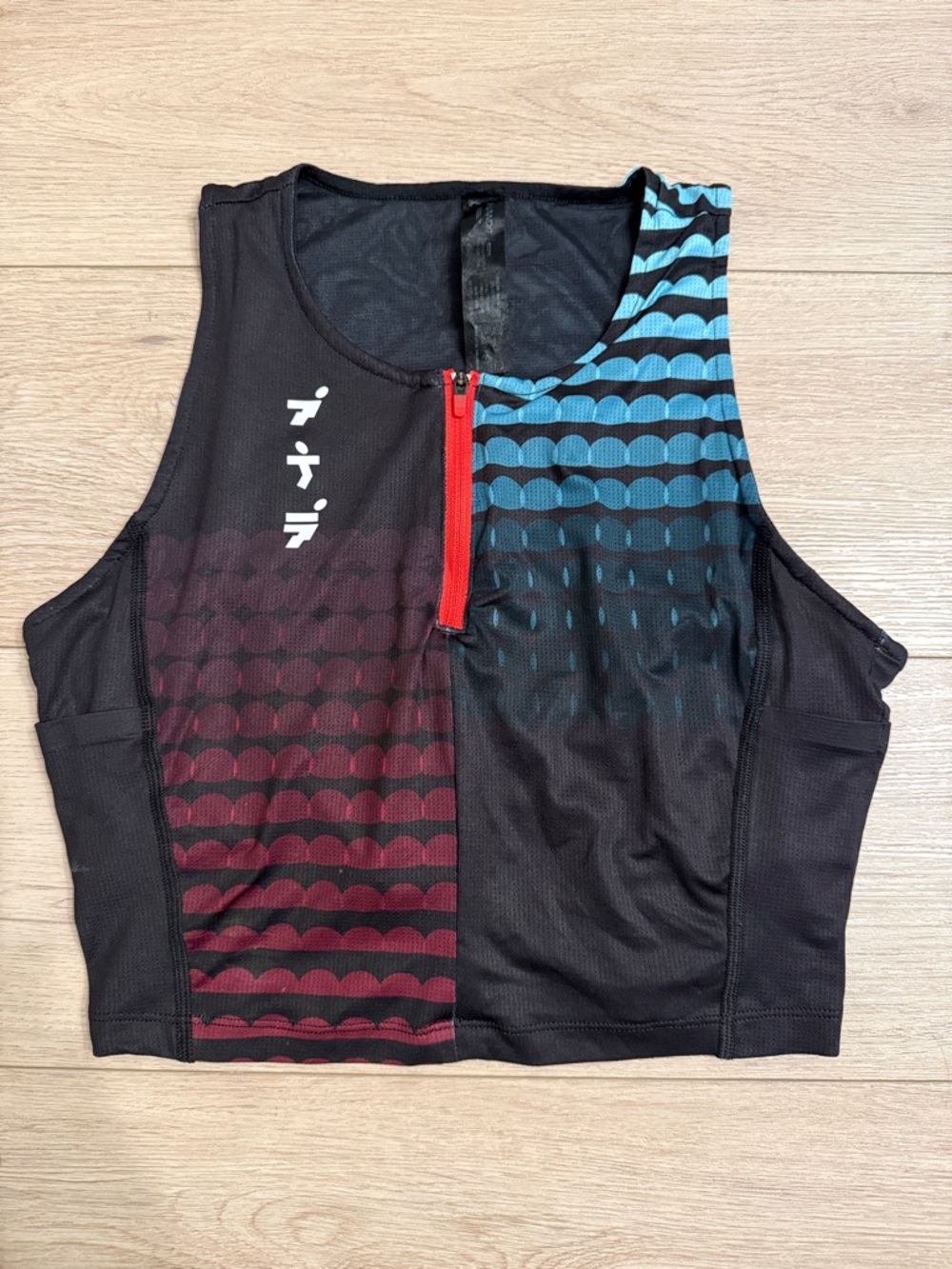 Bandit x ASICS NYC Marathon 2024 Race Crop Tank with Red Zipper